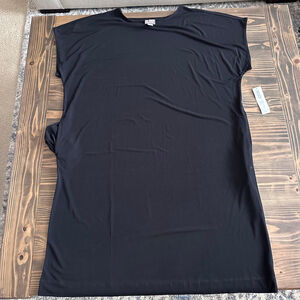 Chico’s Black Boat Neck Midi Dress Women’s 2 NWT Drape Stretch